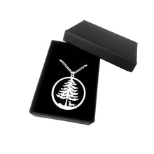 Load image into Gallery viewer, Dachshund Christmas Tree Pendant Necklace - Silver/14K Gold-Plated - WeeShopyDog