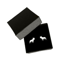 Load image into Gallery viewer, French Bulldog Stud Earrings - Silver/14K Gold-Plated |Line - WeeShopyDog