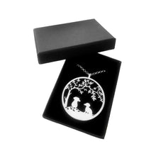 Load image into Gallery viewer, Dachshund Tree Of Life Pendant Necklace - Silver/14K Gold-Plated - WeeShopyDog