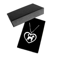 Load image into Gallery viewer, Poodle Pendant Necklace - Silver Heart - WeeShopyDog