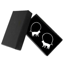 Load image into Gallery viewer, Cat Hoop Earrings - Silver - WeeShopyDog
