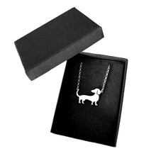 Load image into Gallery viewer, Dachshund Necklace - Silver Pendant - WeeShopyDog
