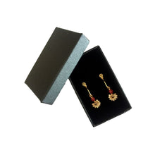 Load image into Gallery viewer, Boho Spiral - 14K Gold Filled Red painted Jade and Pearls - Dangle Stud Hoop Earrings - WeeShopyDog