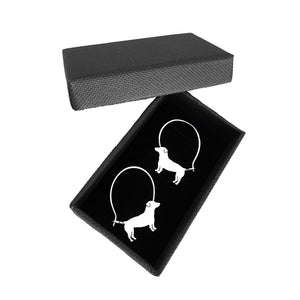 Jack Russell Earrings - Silver - WeeShopyDog