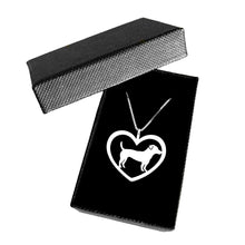 Load image into Gallery viewer, Jack Russell Pendant Necklace - Silver Heart - WeeShopyDog