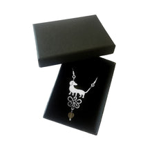 Load image into Gallery viewer, Dachshund Pendant Necklace - Silver |Beauty Butterfly - WeeShopyDog