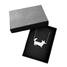 Load image into Gallery viewer, Cardigan Corgi Pendant Necklace- Silver - WeeShopyDog