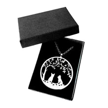 Load image into Gallery viewer, Yorkie Pendant Necklace - Silver Tree Of Life - WeeShopyDog
