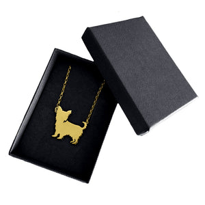 Yorkie Pendant Necklace - 14K Gold-Plated - WeeShopyDog