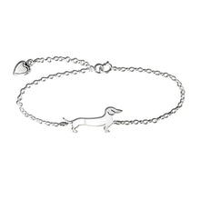 Load image into Gallery viewer, Dachshund Bracelet - Silver/14K Gold-Plated |Line - WeeShopyDog
