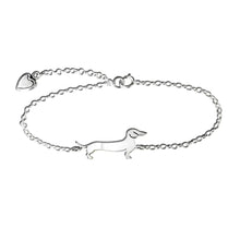 Load image into Gallery viewer, Dachshund Bracelet - Silver/14K Gold-Plated |Line - WeeShopyDog
