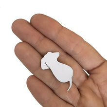 Load image into Gallery viewer, Dachshund Brooch - Silver |Friend - WeeShopyDog