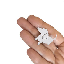 Load image into Gallery viewer, Dachshund Brooch - Silver |Up - WeeShopyDog