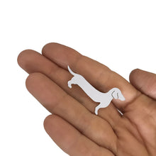 Load image into Gallery viewer, Dachshund Brooch - Silver |Line - WeeShopyDog