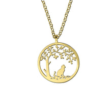 Load image into Gallery viewer, Cat Necklace - Tree Of Life 14K Gold Plated Pendant - WeeShopyDog