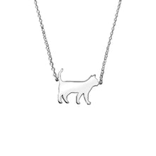 Load image into Gallery viewer, Cat Necklace - Silver Pendant - WeeShopyDog
