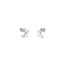Load image into Gallery viewer, Cat Earrings - Silver Sit Cat Stud Earrings - WeeShopyDog
