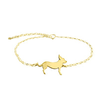 Load image into Gallery viewer, Chihuahua Bracelet - Silver/14K Gold-Plated |Line - WeeShopyDog
