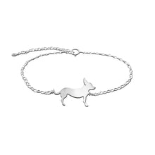 Load image into Gallery viewer, Chihuahua Bracelet - Silver/14K Gold-Plated |Line - WeeShopyDog