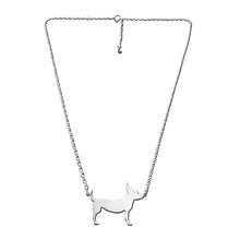 Load image into Gallery viewer, Chihuahua Necklace and Stud Earrings SET - Silver |Line - WeeShopyDog