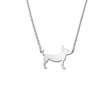 Load image into Gallery viewer, Chihuahua Pendant Necklace - Silver |Line - WeeShopyDog