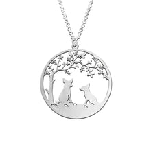 Load image into Gallery viewer, Chihuahua Tree Of Life Pendant Necklace - Silver/14K Gold-Plated - WeeShopyDog
