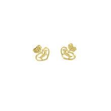 Load image into Gallery viewer, Chihuahua Stud Earrings - 14K Gold-Plated Heart - WeeShopyDog