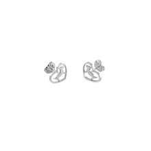Load image into Gallery viewer, Chihuahua Stud Earrings - Silver Heart - WeeShopyDog