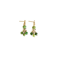 Load image into Gallery viewer, Boho Chandelier - 14K Gold Filled and Chrysoprase - Dangle Stud Earrings - WeeShopyDog