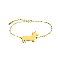 Load image into Gallery viewer, Corgi Bracelet - Silver/14K Gold-Plated |Line - WeeShopyDog