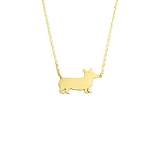 Load image into Gallery viewer, Corgi Pendant Necklace - Silver/14K Gold-Plated |Line - WeeShopyDog