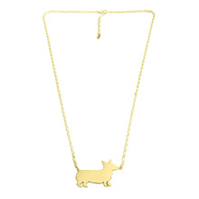 Load image into Gallery viewer, Corgi Pendant Necklace - Silver/14K Gold-Plated |Line - WeeShopyDog