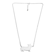 Load image into Gallery viewer, Corgi Necklace and Stud Earrings SET - Silver/14K Gold-Plated |Line - WeeShopyDog
