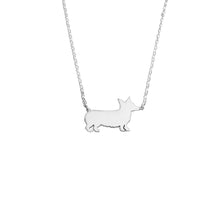 Load image into Gallery viewer, Corgi Pendant Necklace - Silver/14K Gold-Plated |Line - WeeShopyDog