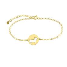 Load image into Gallery viewer, Corgi Charm Bracelet - 14K Gold-Plated - WeeShopyDog