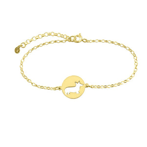 Corgi Charm Bracelet - 14K Gold-Plated - WeeShopyDog