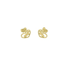 Load image into Gallery viewer, Corgi Stud Earrings - 14K Gold-Plated Heart - WeeShopyDog