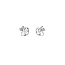 Load image into Gallery viewer, Corgi Stud Earrings - Silver Heart - WeeShopyDog