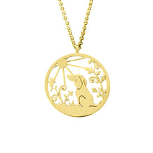 Load image into Gallery viewer, Dachshund Sunshine Pendant Necklace - Silver/14K Gold-Plated - WeeShopyDog