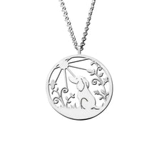 Load image into Gallery viewer, Dachshund Sunshine Pendant Necklace - Silver/14K Gold-Plated - WeeShopyDog