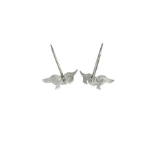 Load image into Gallery viewer, Dachshund Drop Earrings - Silver |Dog Fun - WeeShopyDog