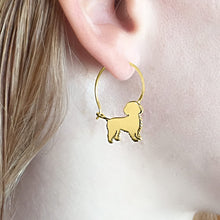 Load image into Gallery viewer, Shih Tzu Hoop Earrings - 14K Gold-Plated - WeeShopyDog