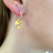 Load image into Gallery viewer, Corgi Hoop Dangle Earrings - 14K Gold-Plated - WeeShopyDog