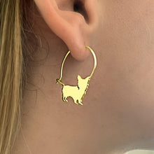 Load image into Gallery viewer, Yorkie Bracelet and Hoop Earrings SET - Silver/14K Gold-Plated |Line