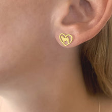 Load image into Gallery viewer, Pug Necklace and Stud Earrings SET - Silver/14K Gold-Plated |Heart