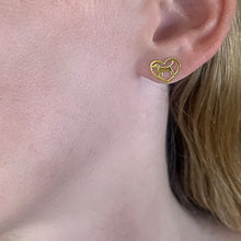 Load image into Gallery viewer, Beagle Necklace and Stud Earrings SET - Silver/14K Gold-Plated |Heart