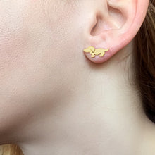 Load image into Gallery viewer, Dachshund Stud Earrings - Silver/14K Gold-Plated |Dog Fun - WeeShopyDog