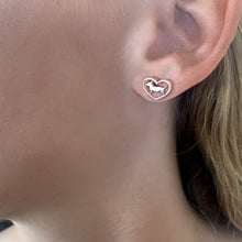 Load image into Gallery viewer, Chihuahua Necklace and Stud Earrings SET - Silver/14K Gold-Plated |Heart
