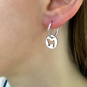 Pug Earrings - Silver - WeeShopyDog