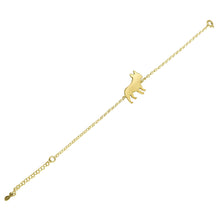 Load image into Gallery viewer, French Bulldog Bracelet - Silver/14K Gold-Plated |Line - WeeShopyDog